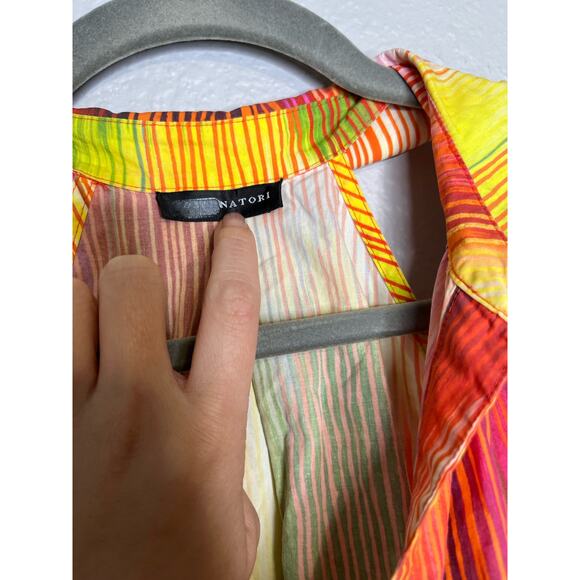 Josie Natori Radiant Tie Front Shirtdress - Picture 6 of 11